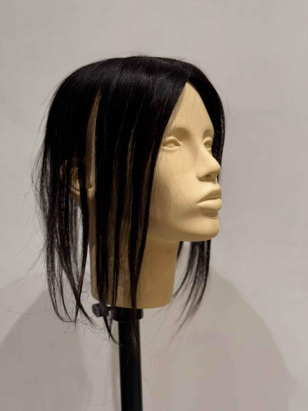 Hair Topper | 8x12 cm | 30cm Length | Natural Black | Lightweight Coverage