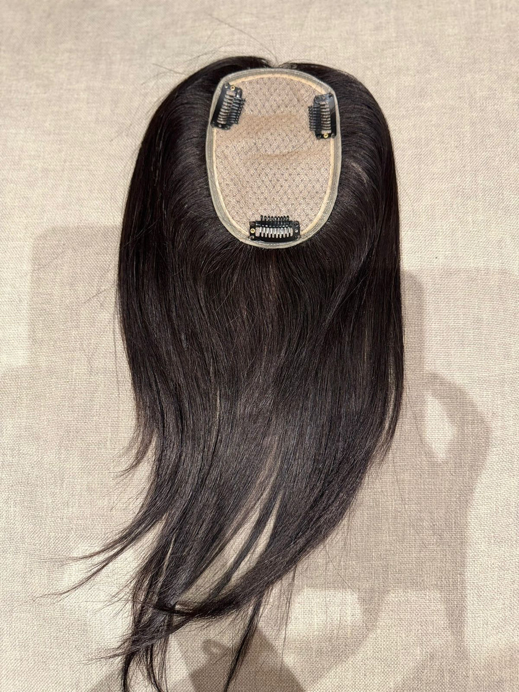 Hair Topper | 8x12 cm | 30cm Length | Natural Black | Lightweight Coverage