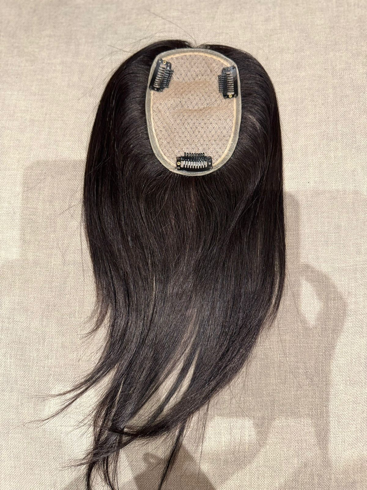 Hair Topper | 8x12 cm | 30cm Length | Natural Black | Lightweight Coverage