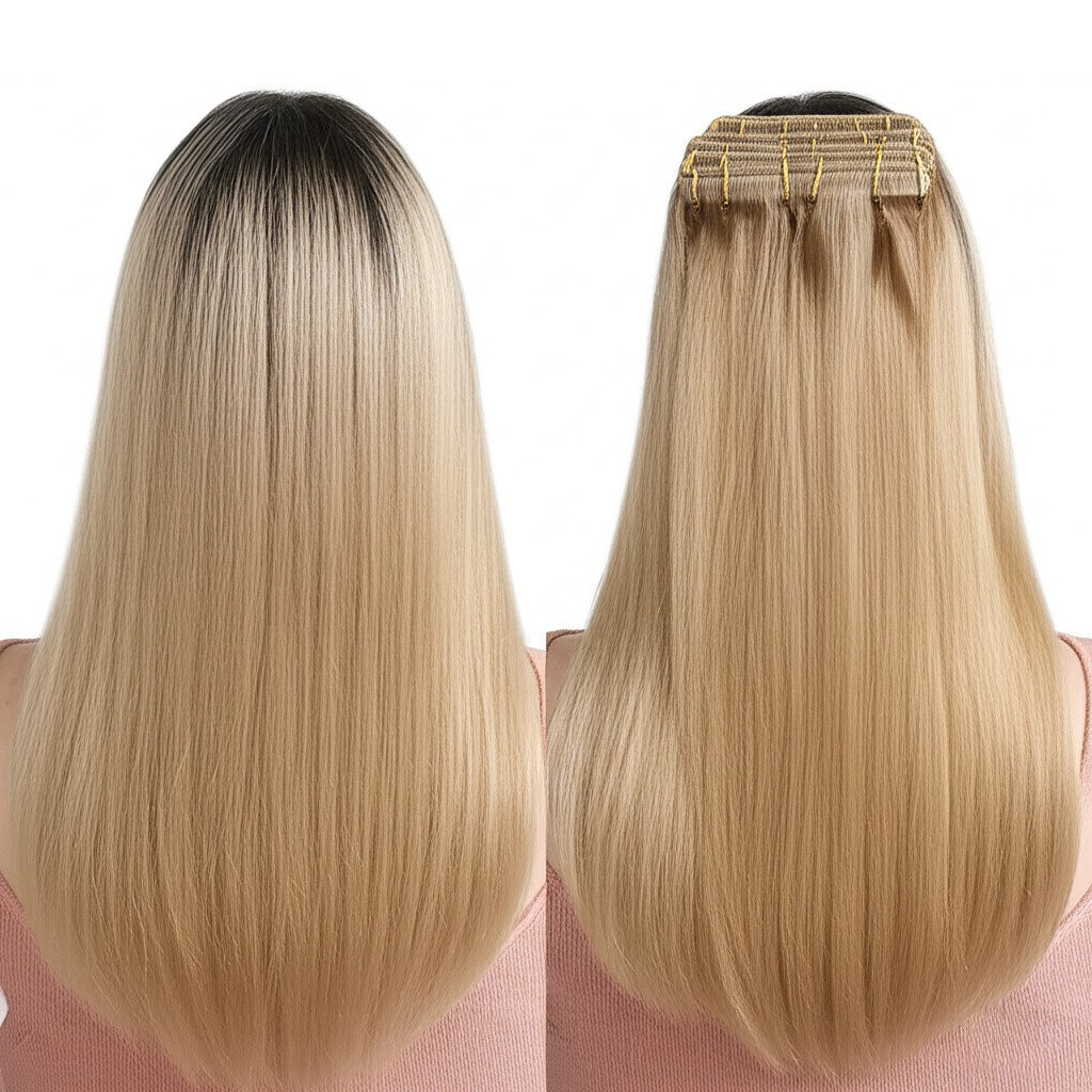 Premium Clip-In Hair: 10-Piece Natural Volume